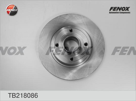 Fenox TB218086 Rear brake disc, non-ventilated TB218086