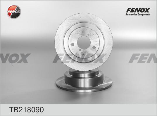 Fenox TB218090 Rear brake disc, non-ventilated TB218090