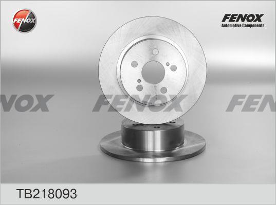 Fenox TB218093 Rear brake disc, non-ventilated TB218093