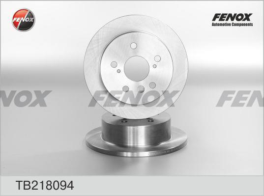 Fenox TB218094 Rear brake disc, non-ventilated TB218094
