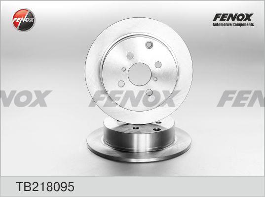 Fenox TB218095 Rear brake disc, non-ventilated TB218095