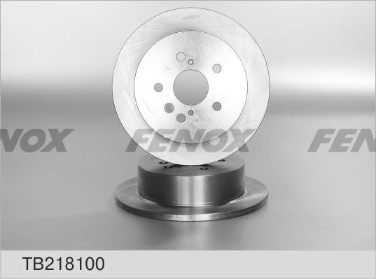 Fenox TB218100 Rear brake disc, non-ventilated TB218100
