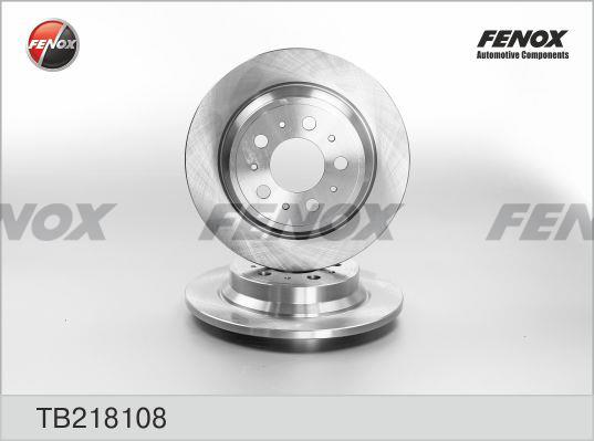 Fenox TB218108 Rear brake disc, non-ventilated TB218108