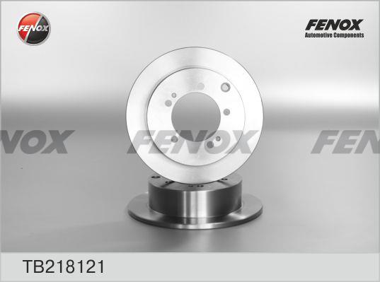 Fenox TB218121 Rear brake disc, non-ventilated TB218121