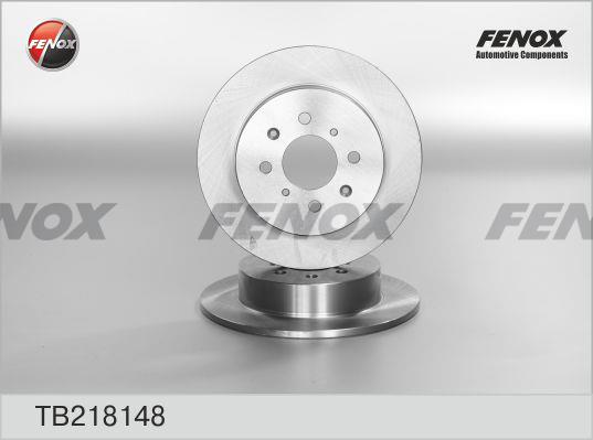 Fenox TB218148 Rear brake disc, non-ventilated TB218148