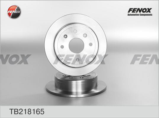 Fenox TB218165 Rear brake disc, non-ventilated TB218165