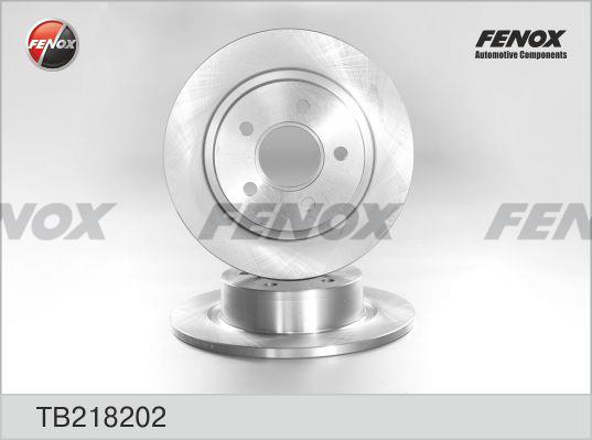 Fenox TB218202 Rear brake disc, non-ventilated TB218202