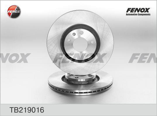 Fenox TB219016 Front brake disc ventilated TB219016