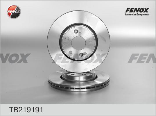 Fenox TB219191 Front brake disc ventilated TB219191
