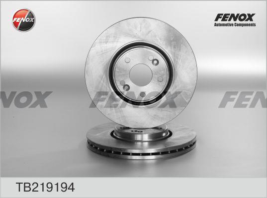 Fenox TB219194 Front brake disc ventilated TB219194