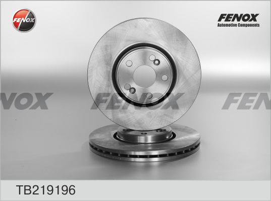 Fenox TB219196 Front brake disc ventilated TB219196