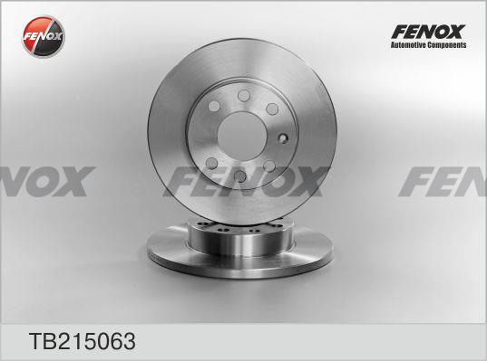 Fenox TB215063 Unventilated front brake disc TB215063