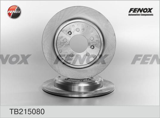 Fenox TB215080 Rear brake disc, non-ventilated TB215080