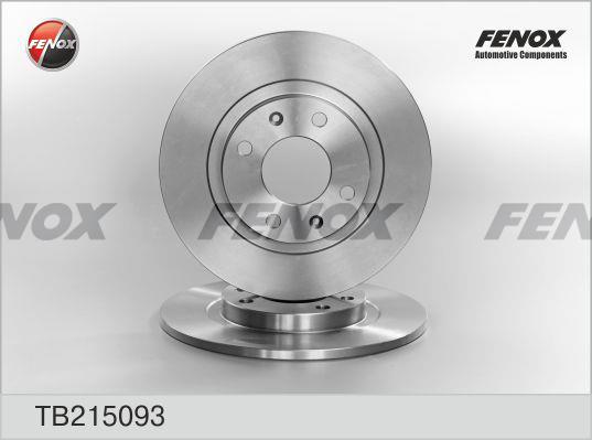 Fenox TB215093 Unventilated front brake disc TB215093