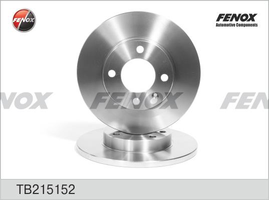 Fenox TB215152 Unventilated front brake disc TB215152