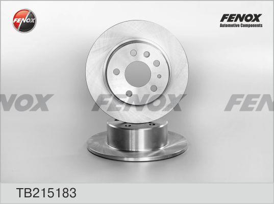 Fenox TB215183 Rear brake disc, non-ventilated TB215183