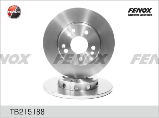 Fenox TB215188 Unventilated front brake disc TB215188