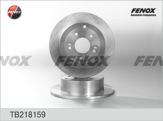Fenox TB218159 Rear brake disc, non-ventilated TB218159