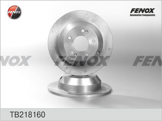 Fenox TB218160 Rear brake disc, non-ventilated TB218160