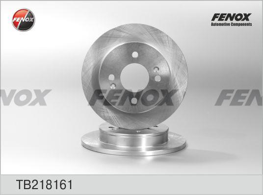 Fenox TB218161 Rear brake disc, non-ventilated TB218161