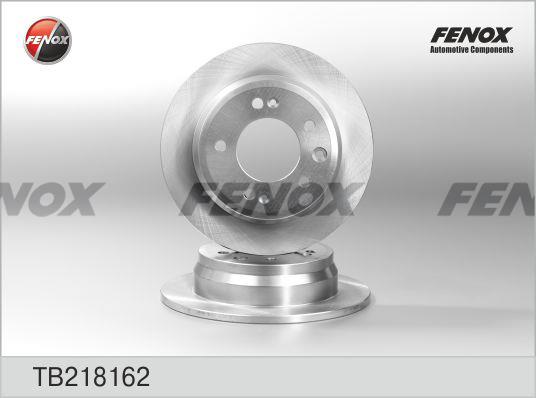 Fenox TB218162 Rear brake disc, non-ventilated TB218162