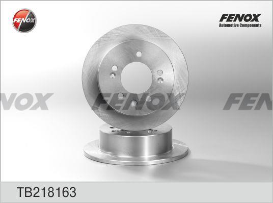 Fenox TB218163 Rear brake disc, non-ventilated TB218163