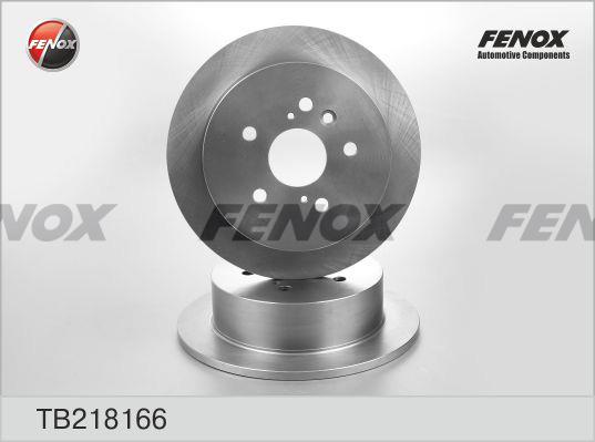 Fenox TB218166 Rear brake disc, non-ventilated TB218166