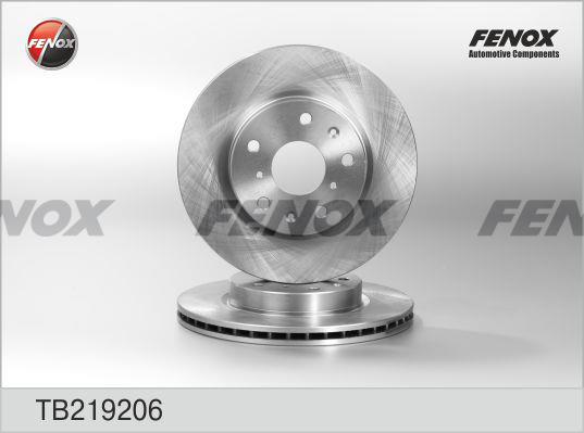 Fenox TB219206 Front brake disc ventilated TB219206