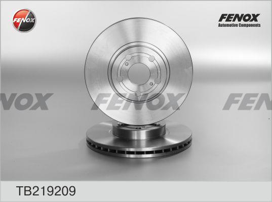 Fenox TB219209 Front brake disc ventilated TB219209