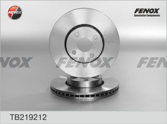Fenox TB219212 Front brake disc ventilated TB219212