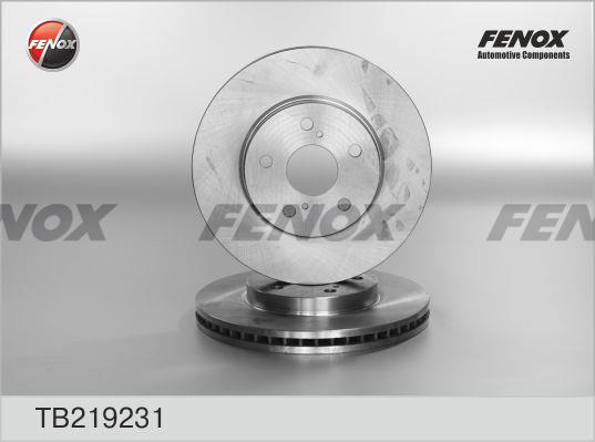 Fenox TB219231 Front brake disc ventilated TB219231