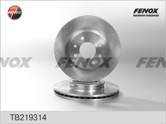 Fenox TB219314 Front brake disc ventilated TB219314