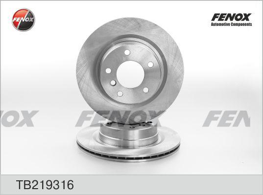 Fenox TB219316 Rear ventilated brake disc TB219316