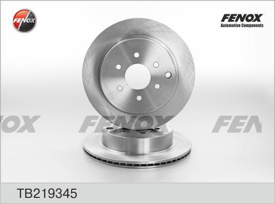 Fenox TB219345 Rear ventilated brake disc TB219345