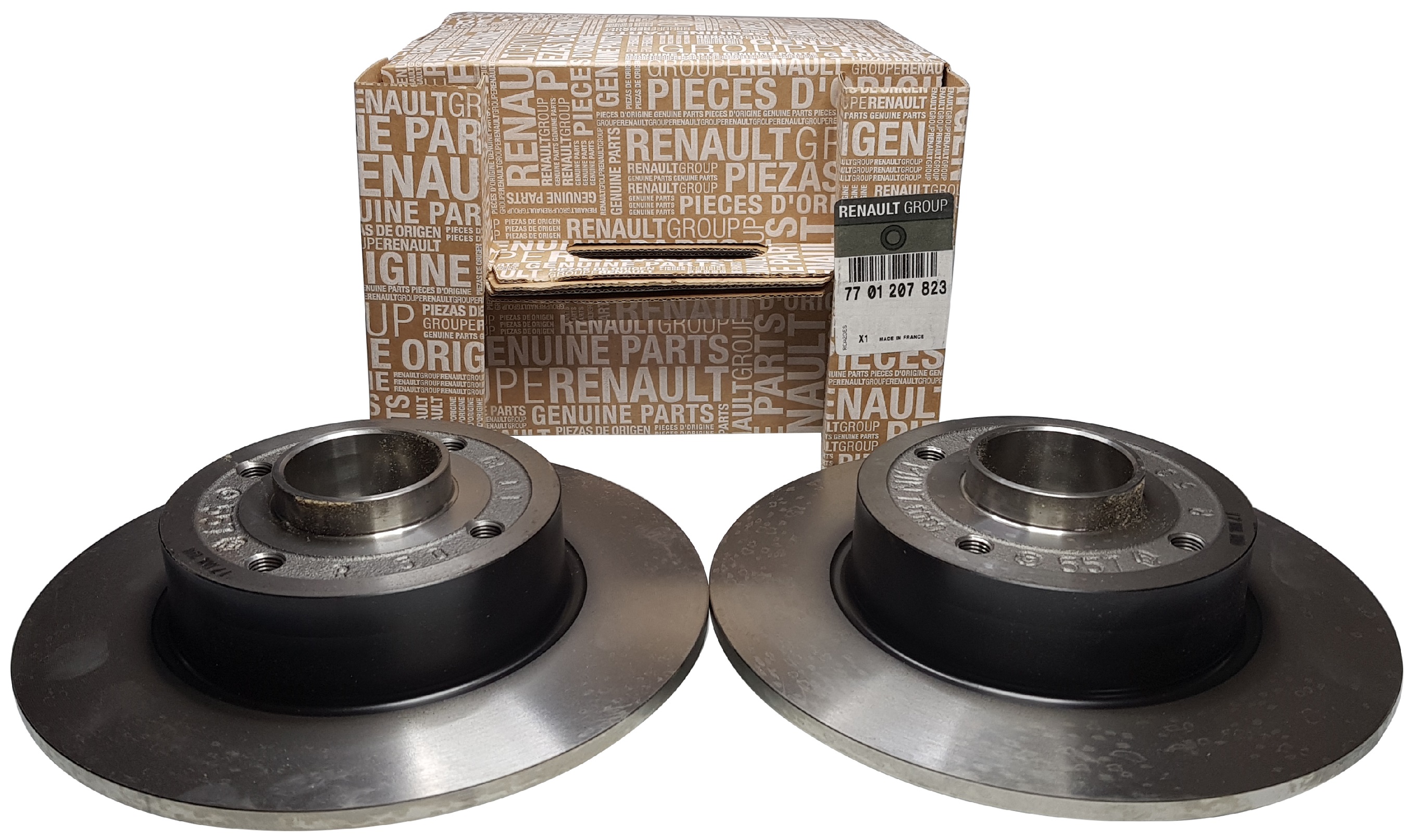 Renault 77 01 207 823 Rear brake disc, non-ventilated 7701207823