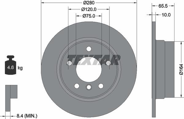 Textar 98200132901 Brake disc 98200132901 98200132901 Textar Brake disc