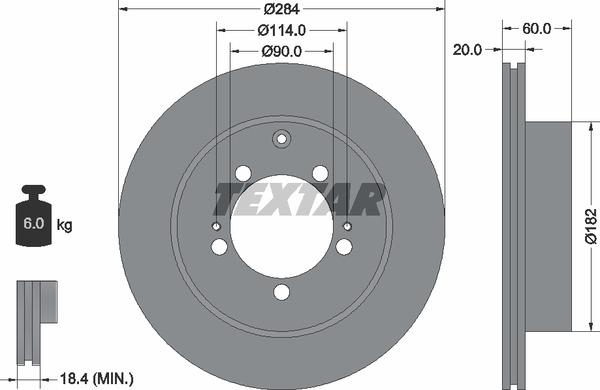 Textar 98200134701 Brake disc 98200134701