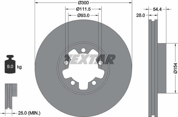 Textar 98200151901 Brake disc 98200151901 98200151901 Textar Brake disc