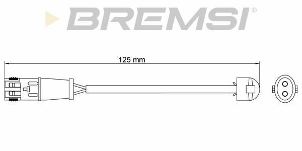 Bremsi WI0634 Warning contact, brake pad wear WI0634