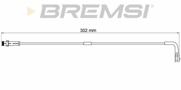Bremsi WI0626 Warning contact, brake pad wear WI0626
