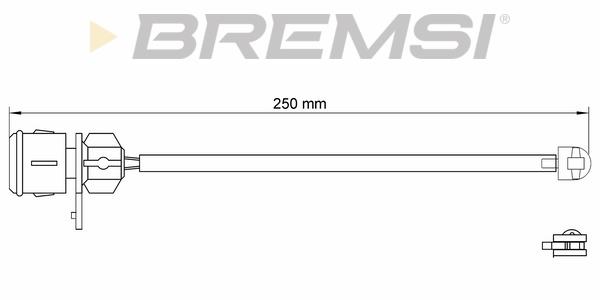 Bremsi WI0574 Warning contact, brake pad wear WI0574