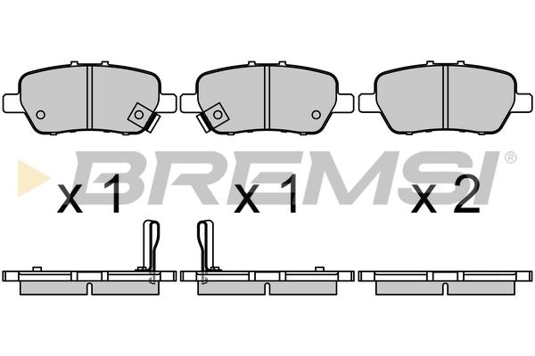 Bremsi BP3682 Rear disc brake pads, set BP3682