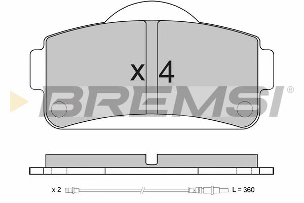 Bremsi BP3663 Brake Pad Set, disc brake BP3663