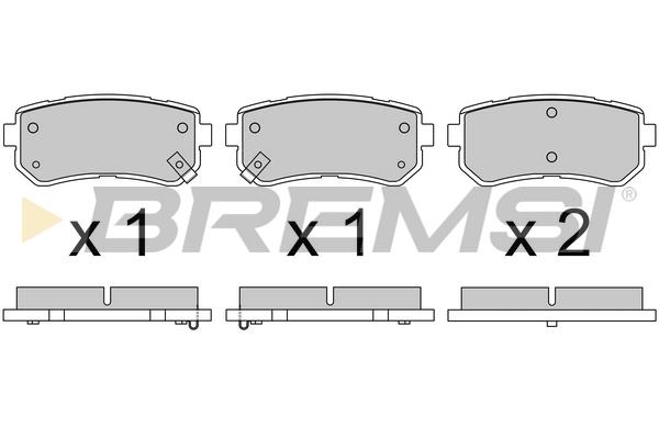 Bremsi BP3614 Brake Pad Set, disc brake BP3614