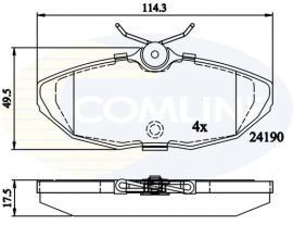 Comline CBP02289 Brake Pad Set, disc brake CBP02289