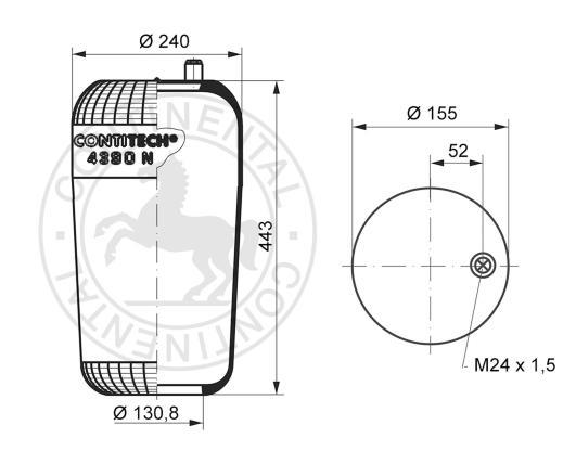 Templin 04.010.6000.941 Boot, air suspension 040106000941