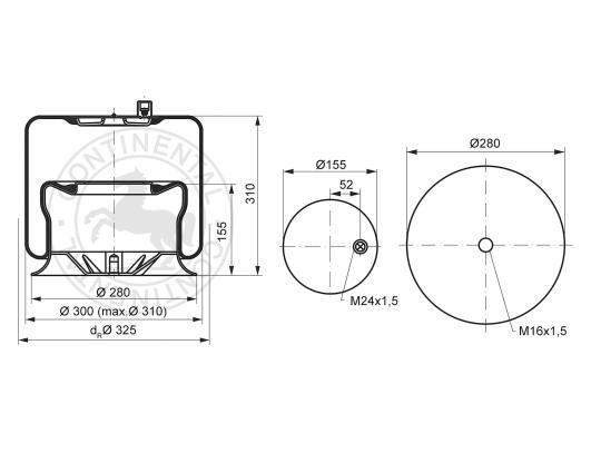 Templin 04.010.6100.229 Boot, air suspension 040106100229