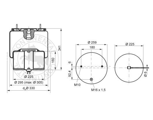 Templin 04.010.6100.660 Boot, air suspension 040106100660