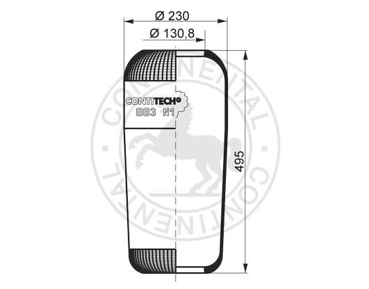 Templin 04.010.6000.510 Boot, air suspension 040106000510