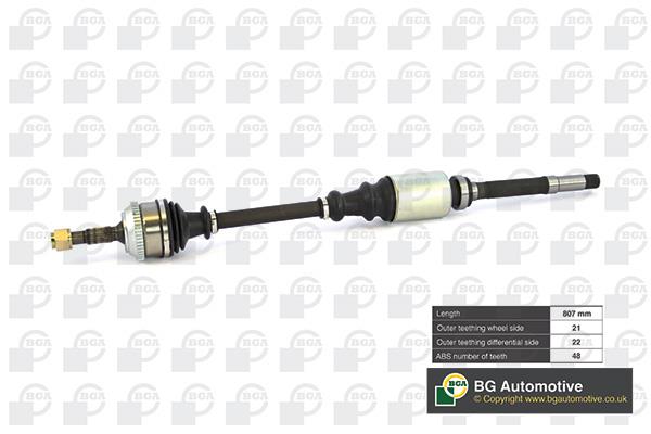 Driveshaft Citroen AX: DS1416RA BGA Drive shaft
